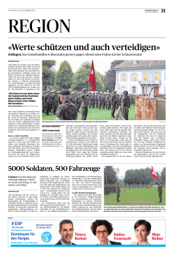 Zofinger Tagblatt - «Werte schützen und auch verteidigen