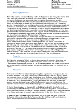Informationen zu Cybermobbing
