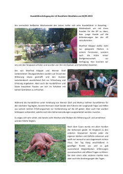 Hundeführerlehrgang der Landesgruppe Nordrhein Westfalen