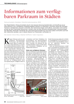 Informationen zum verf&uuml;gbaren Parkraum in St&auml;dten