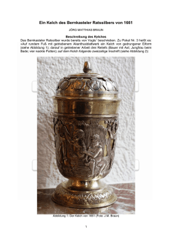 Ein Kelch des Bernkasteler Ratssilbers von 1661