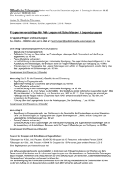 Informationsblatt f&uuml;r F&uuml;hrungen
