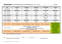 einen Stundenplan. - Nebenius