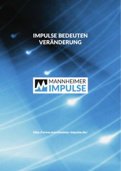 IMPULSE BEDEUTEN VER&Auml;NDERUNG