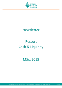 Newsletter Cash & Liquidity 1 2015