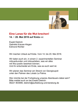 Eine Lanze f&uuml;r die Wut brechen! - aufstellung-und