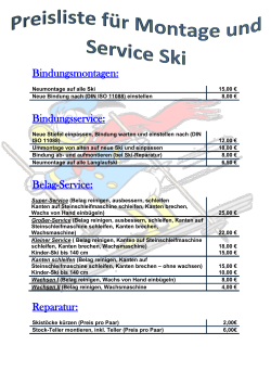 2015/16 Montage + Service (Ski)