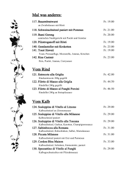 Mal was anderes: Vom Rind Vom Kalb