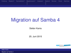 Migration auf Samba 4