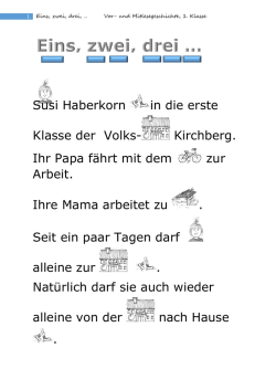 Eins, zwei, drei, … Vor- und Mitlesegeschichte, 1. Klasse