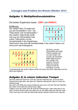 Lösung Oktober 2015