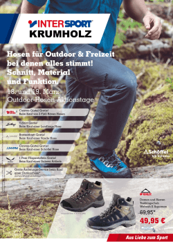 Hosen f&uuml;r Outdoor & Freizeit bei denen alles stimmt! Schnitt