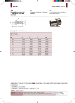 337 HEXAGON HOSE NIPPLE MALE THREAD 337 6-KANT