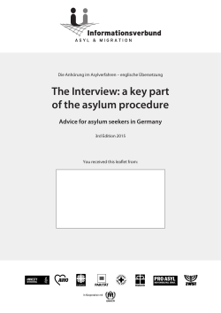 The Interview: a key part of the asylum procedure