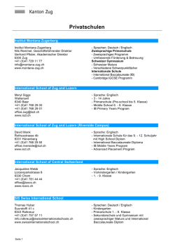Internationale und private Schulen