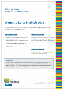 Warm-up-Kurse Englisch 2016
