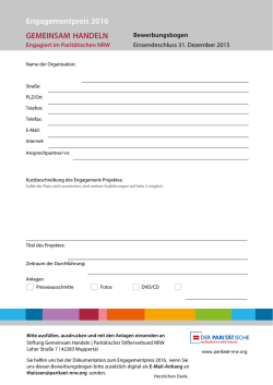 Engagementpreis 2016 GEMEINSAM HANDELN