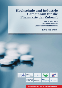 Hochschule und Industrie Gemeinsam f&uuml;r die Pharmazie der