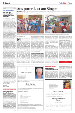 Bericht Volksblatt 24 08 2015.