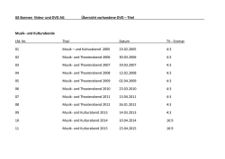 GE Barmen Video- und DVD AG Übersicht vorhandene DVD – Titel