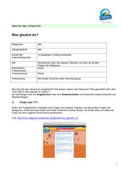 Was glaubst du? - Religionen