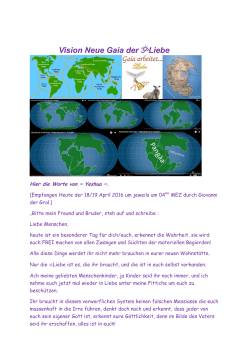 Hier die Worte von ~ Yeshua - Foundationforhealingarts.de