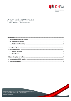 Druck- und Kopiersystem - DHBW Mosbach