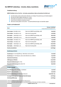 Druck und Kurvertierung - Lettershop