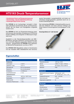 HT51K0 Druck-Temperatursensor - HJK Sensoren + Systeme GmbH