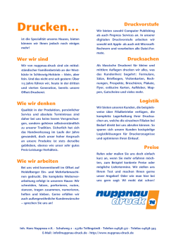 Drucken... - nuppnau druck