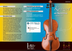 Konzert am Nachmittag