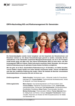 ERFA-Nachmittag IKS und Risikomanagement für Gemeinden