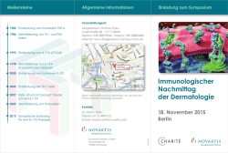 Immunologischer Nachmittag der Dermatologie