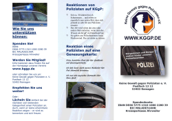 Flyer, Keine Gewalt gegen Polizisten e.V.