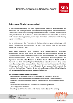 Sofortprogramm für die Landespolizei - SPD