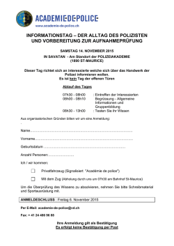 informationstag &ndash; der alltag des polizisten und vorbereitung zur