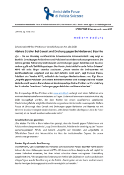 H&auml;rtere Strafen bei Gewalt und Drohung gegen Beh&ouml;rden