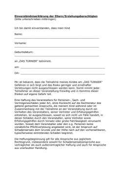 Einverständniserklärung der Eltern