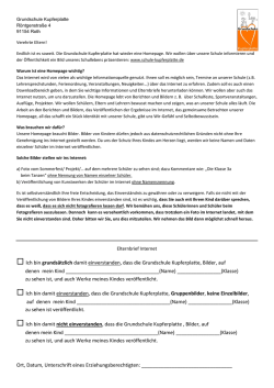 Ich bin grunds&auml;tzlich damit einverstanden, dass die Grundschule