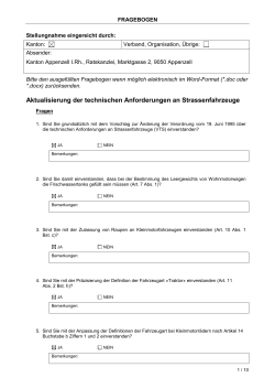 Fragebogen - Kanton Appenzell Innerrhoden