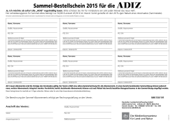 Sammel-Bestellschein 2015 für die