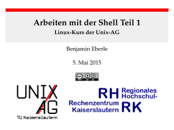 Arbeiten mit der Shell Teil 1 - Linux-Kurs der Unix-AG