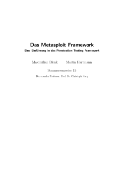 Das Metasploit Framework