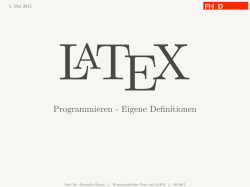 Latex 04 - Programmieren I