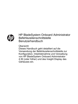 HP BladeSystem Onboard Administrator Befehlszeilenschnittstelle