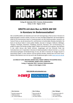 Gratis mit dem Bus zu Rock am See, Pressemitteilung 12.08.2015