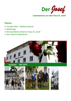 Hausblättle "Der Josef" - St. Anna