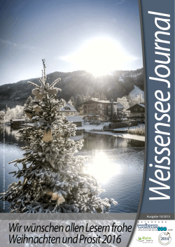 Wir wünschen allen Lesern frohe Weihnachten und Prosit 2016
