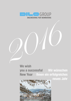 We wish you a successful New Year Wir wünschen Ihnen ein