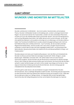 WUNDER UND MONSTER IM MITTELALTER